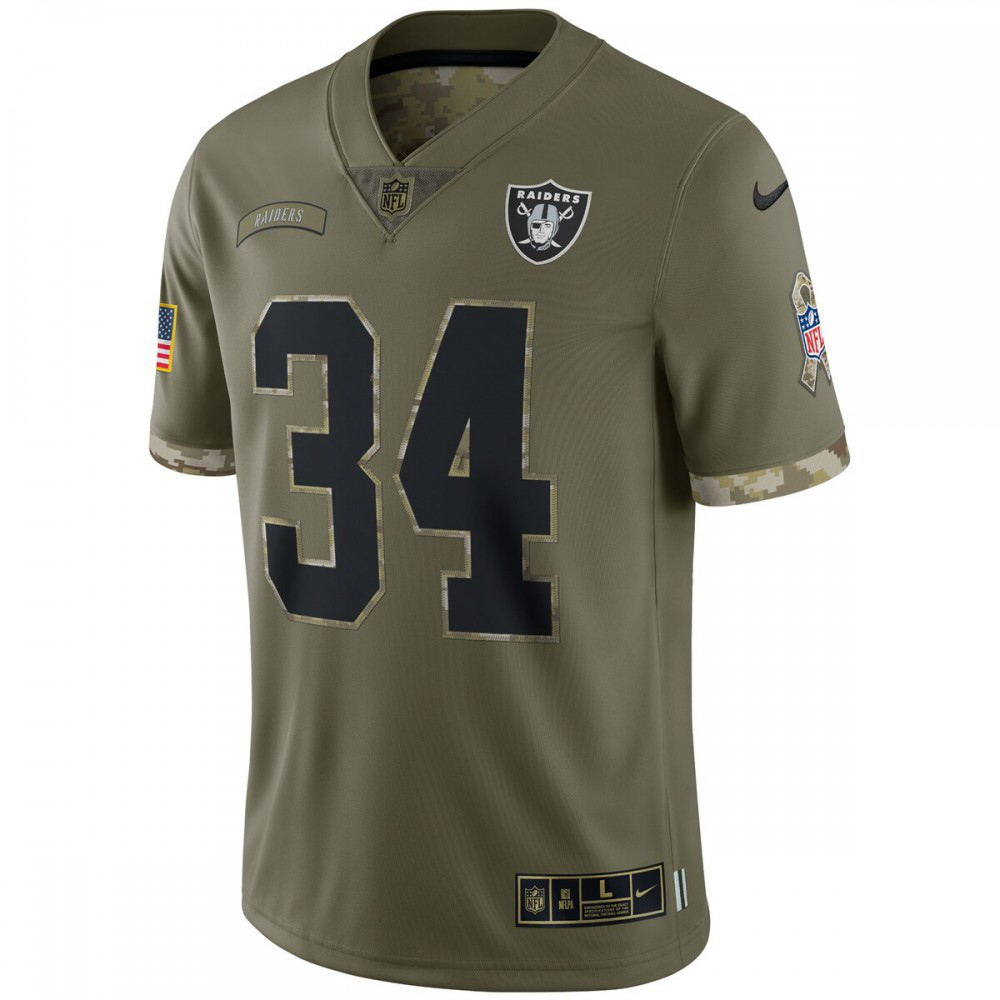Bo Jackson Las Vegas Raiders 2022 Salute To Service Retired Player Limited Jersey - Olive-GridironStore